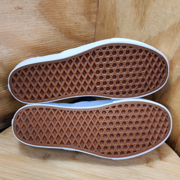 Womens Vans Classic Slip On Colorblock Suede Canvas Platform Sneakers - Picture 10 of 11